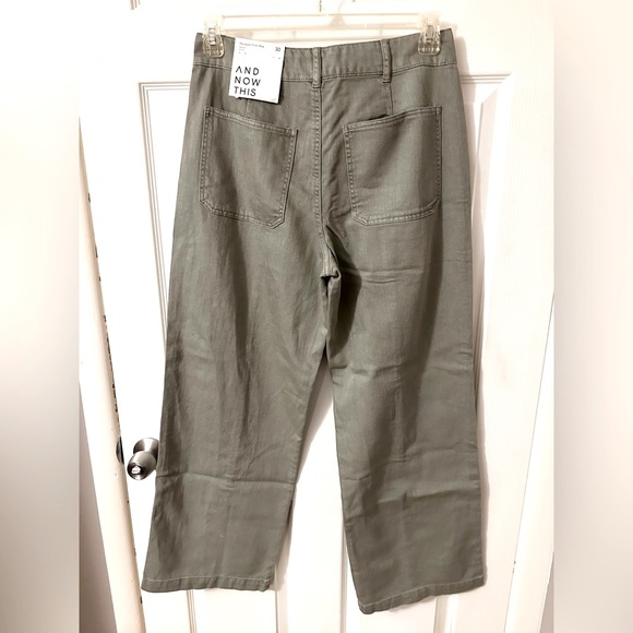 And Now This Olive Green High Rise Wide Leg Pants with Stretch - Picture 12 of 12